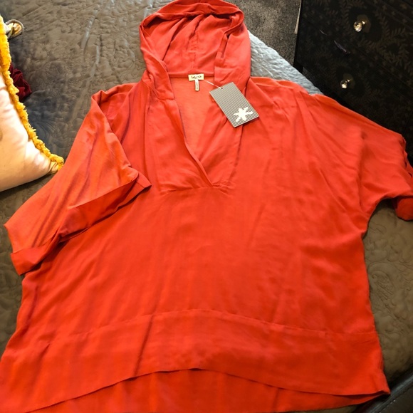 🧡 Splendid Open Neck Hoodie 🧡 - Picture 2 of 5